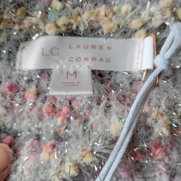 LC Lauren Conrad Striped Women's Sweater Rainbow Colorful - Picture 3 of 4